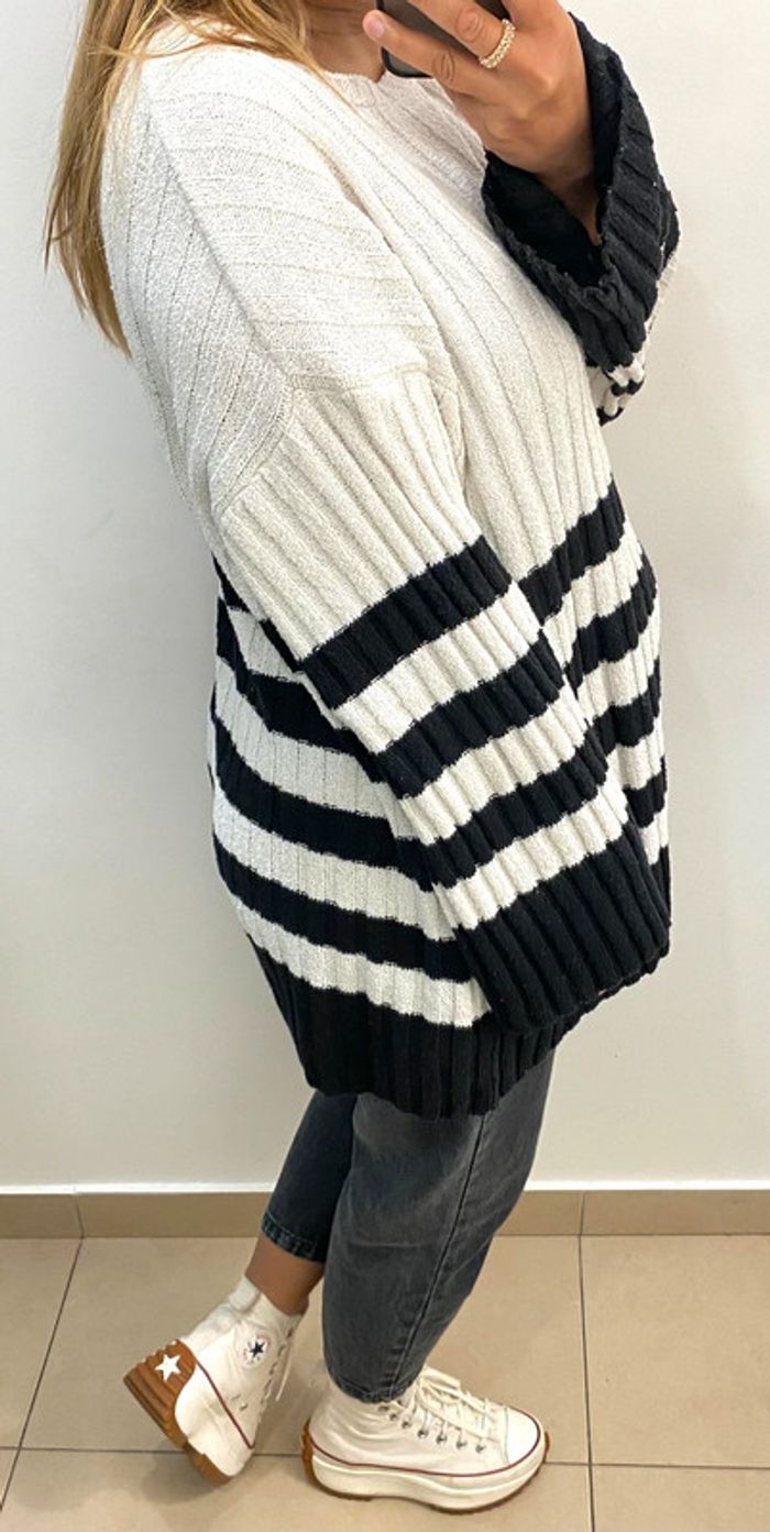 Superbe Pull Ample Bicolore Taille M Et Plus - photo numéro 6