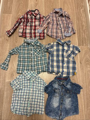Lot de 6 chemises garçon 18/24