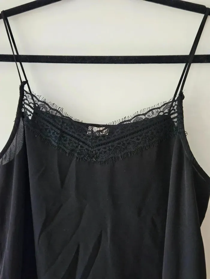 Débardeur fluide et léger, noir avec dentelle Pimkie taille 38/M - photo numéro 2