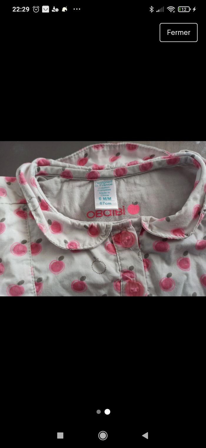 Chemise Okaidi 6 mois - photo numéro 2