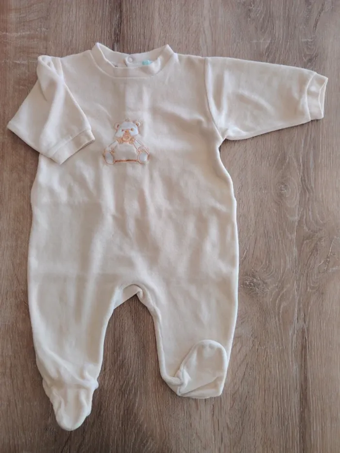 Pyjama velours 1 pièce