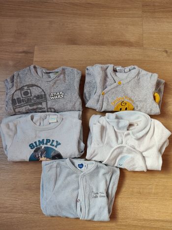 Lot 5 pyjamas mixtes 3 mois 