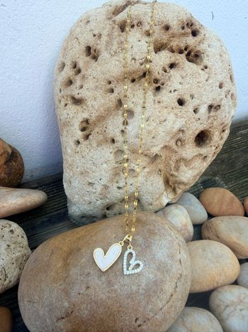 Collier double cœur 