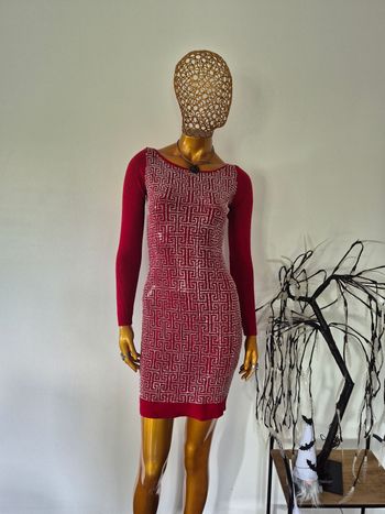 Robe Femme rouge avec Strass Taille Unique 