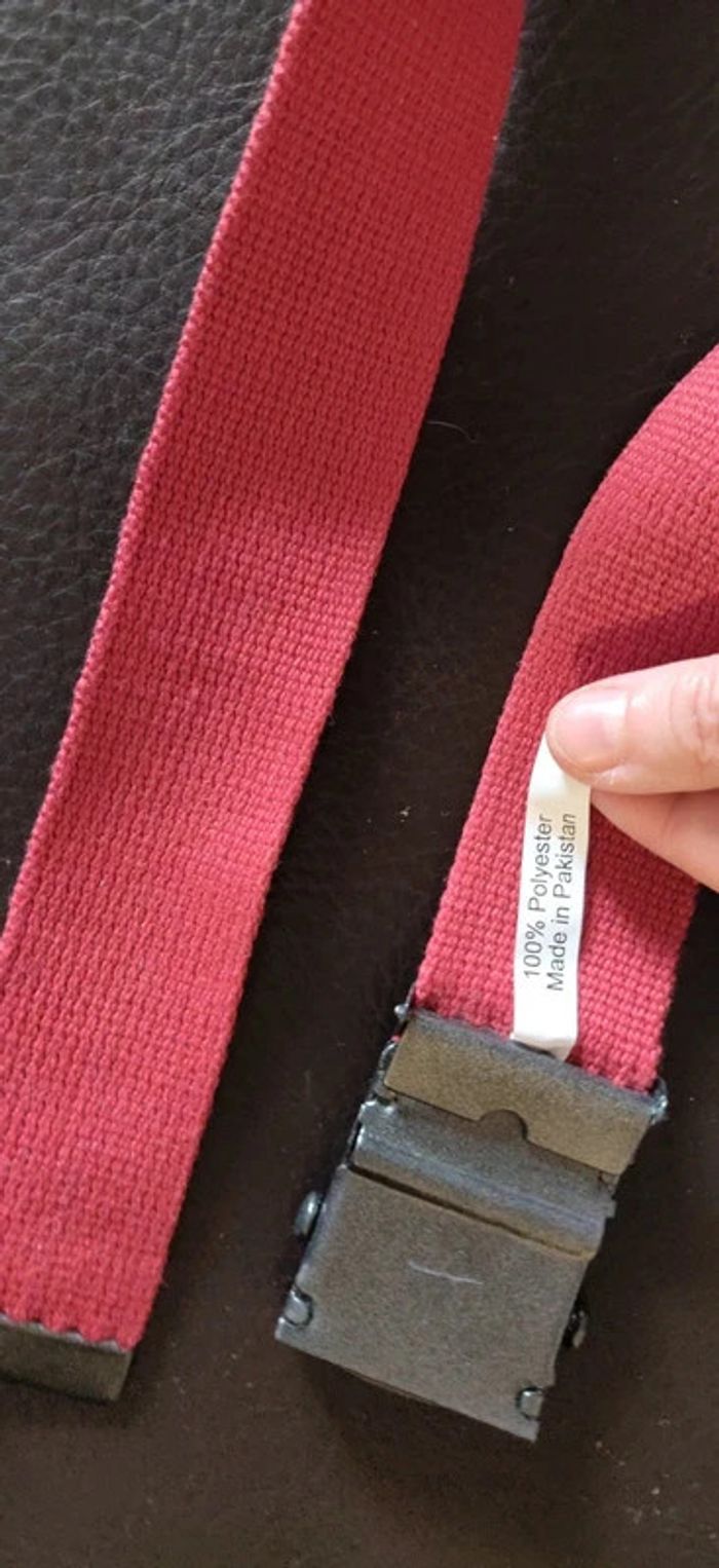 Ceinture toile rouge let's make rock - photo numéro 2