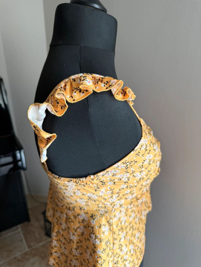 Débardeur fleurs jaune - photo numéro 4
