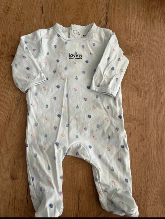 Pyjama grenouillère 1 mois coton - photo numéro 2