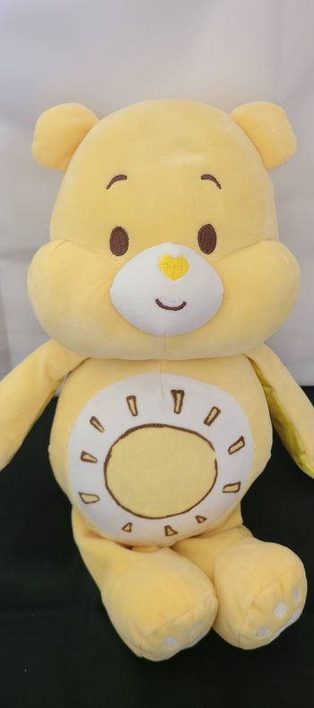 Doudou ours jaune soleil grosjojo Bisounours CARE BEARS BABY