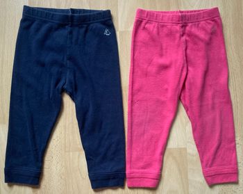 lot 2 leggings taille 12 mois