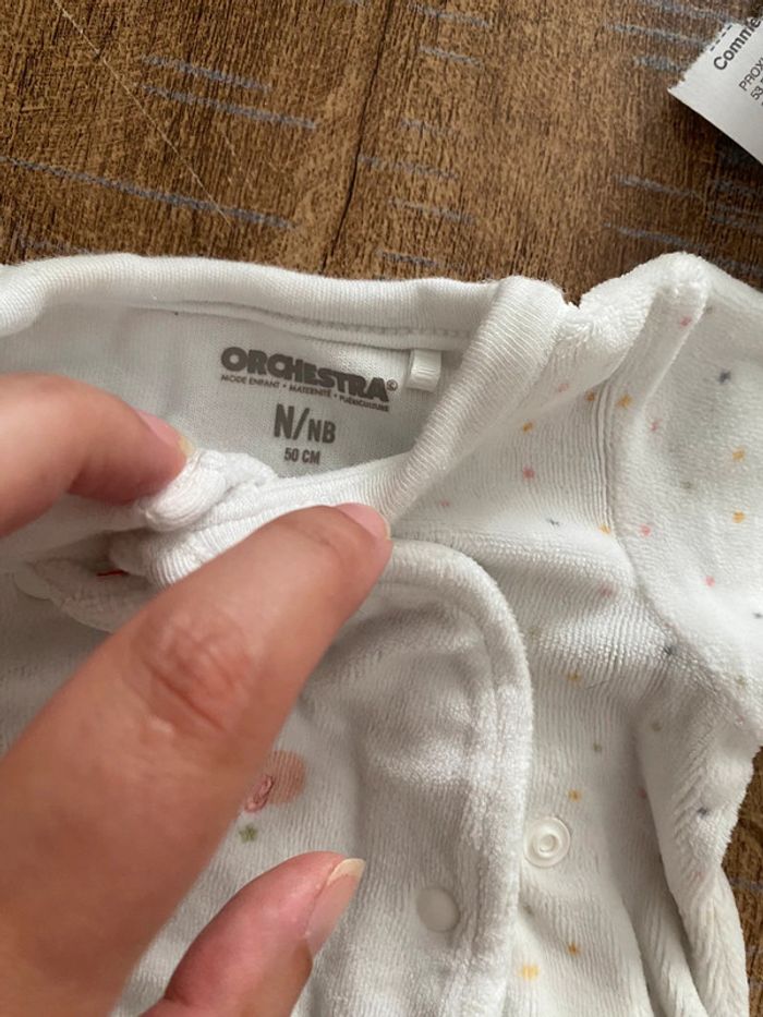 Pyjama en velours Taille naissance Orchestra - photo numéro 2