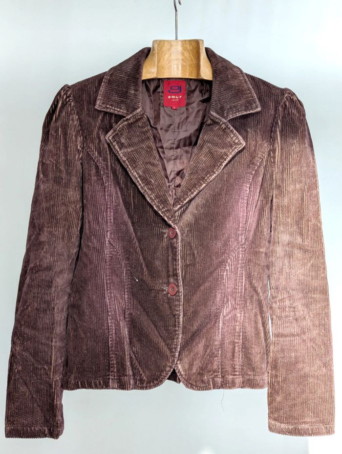 Veste blazer en velours côtelé marron – Only Jeans (L)