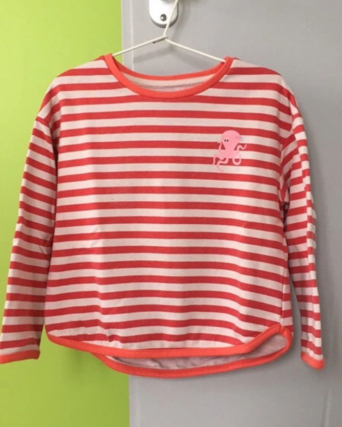 Pull rayé fille 5 ans la redoute tee-shirt manches longues - photo numéro 3