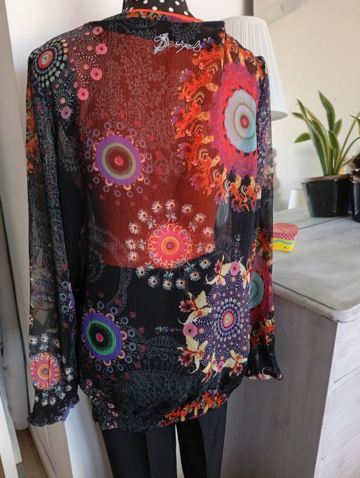 Blouse transparent Desigual femme 40 - photo numéro 5