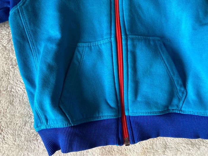 Veste jogging bleu Nike 12 mois / 18 mois logo orange - photo numéro 2