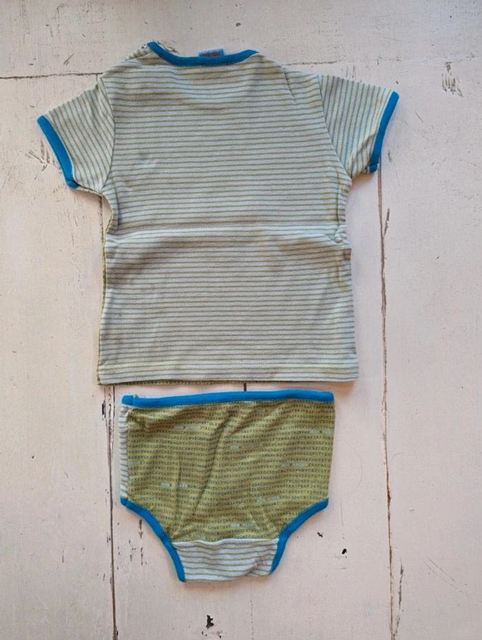 Ensemble vintage maillot de corps et culotte 💙 DPAM - photo numéro 2