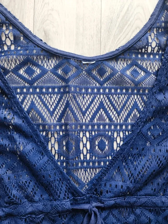 Robe de plage dentelle marine - photo numéro 3