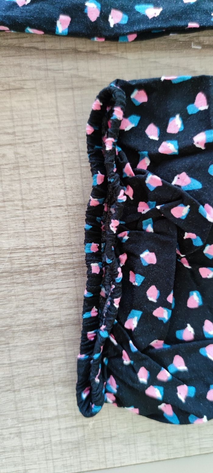 Blouse femme Gémo taille L – Noir motifs roses – Très bon état – Chic décontracté - photo numéro 4