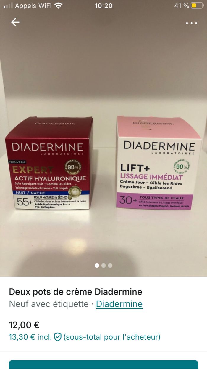 Deux Pot de crème, dis à Dermine