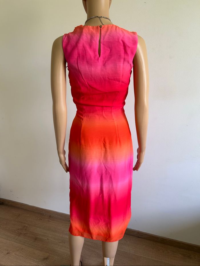 Robe mi longue multicolore neuve Naf Naf taille 34 - photo numéro 5