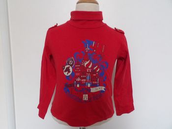 Pull fin rouge garçon - 12 mois