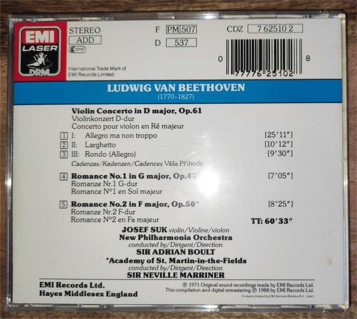 Beethoven Violin Concerto - Josef Suk - photo numéro 2