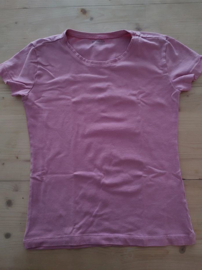 T-shirt manches courtes rose Zeeman 8/10 ans