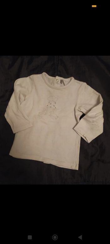 T.shirt ML mixte lapins 6 mois