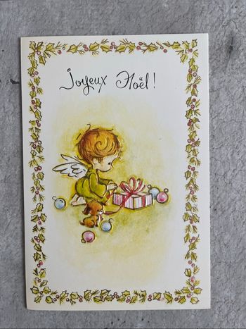 Carte joyeux Noël ange