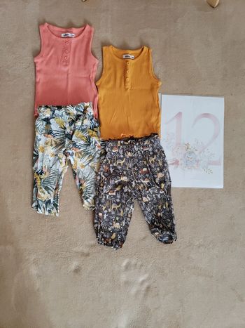 Lot 2 ensembles 12mois Gémo