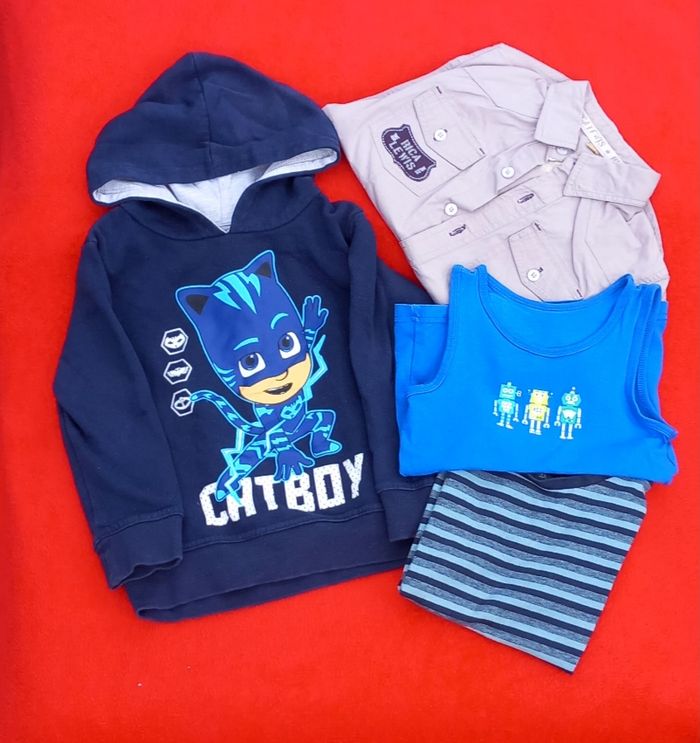 Lot 4 ans ❤️ 4 articles Rica Lewis/Pjmasks/Palomino/Kiabi