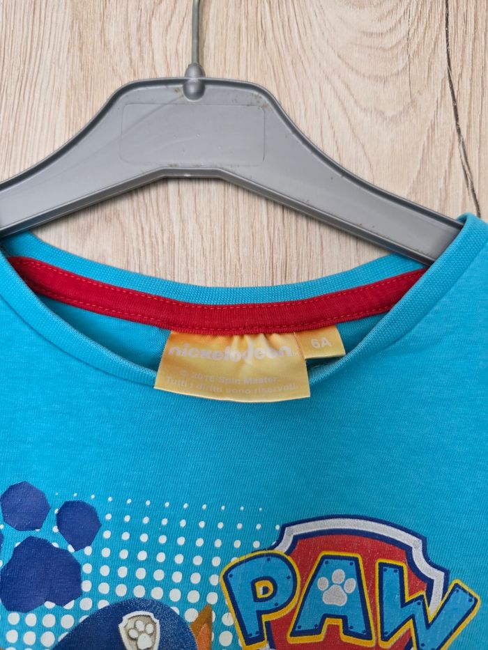 TEE-SHIRT GARÇON 👦 PAW PATROL NICKELEDEON BLEU TURQUOISE 6ANS - photo numéro 4