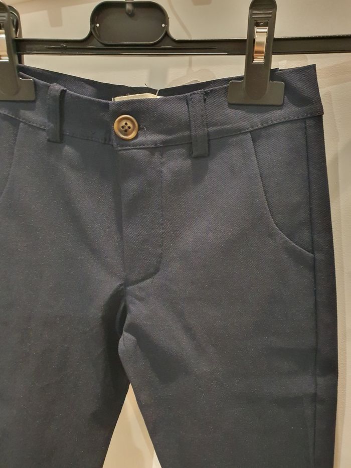 Pantalon Chino matière stretch bleu marine Taille 12 ans - photo numéro 2