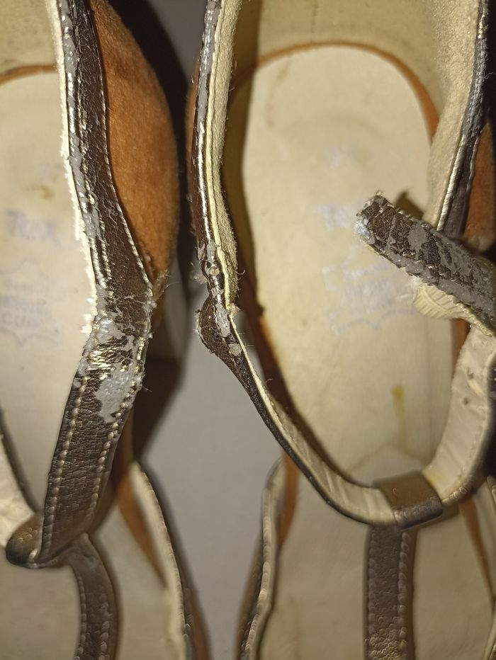 Glamour Rétro : Chaussures T-Bar Marron & Or - Parfaites pour Danser ! - photo numéro 7