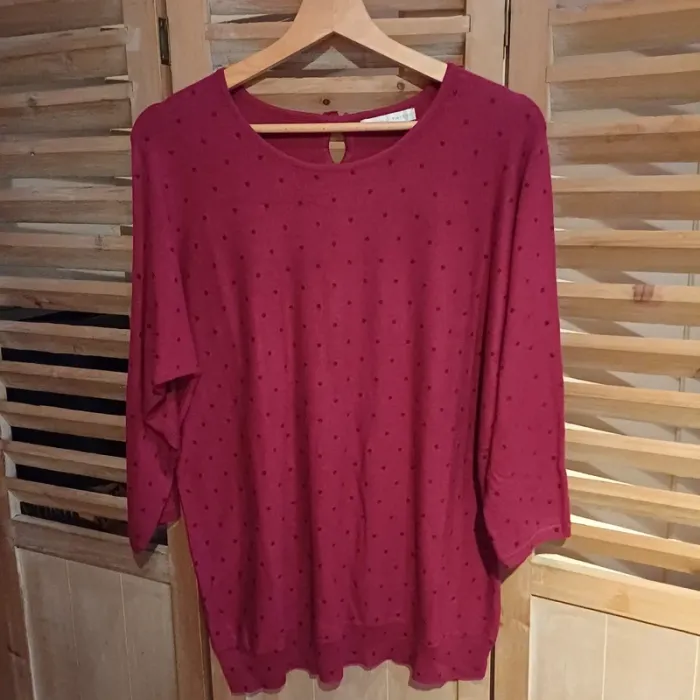 Pull long femme couleur bordeaux taille 42 / 44 , Armand Thiery