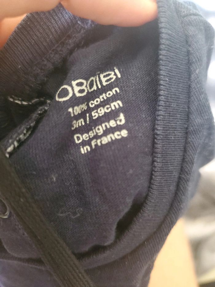 Tee shirt manches longues 3 mois obaibi - photo numéro 2