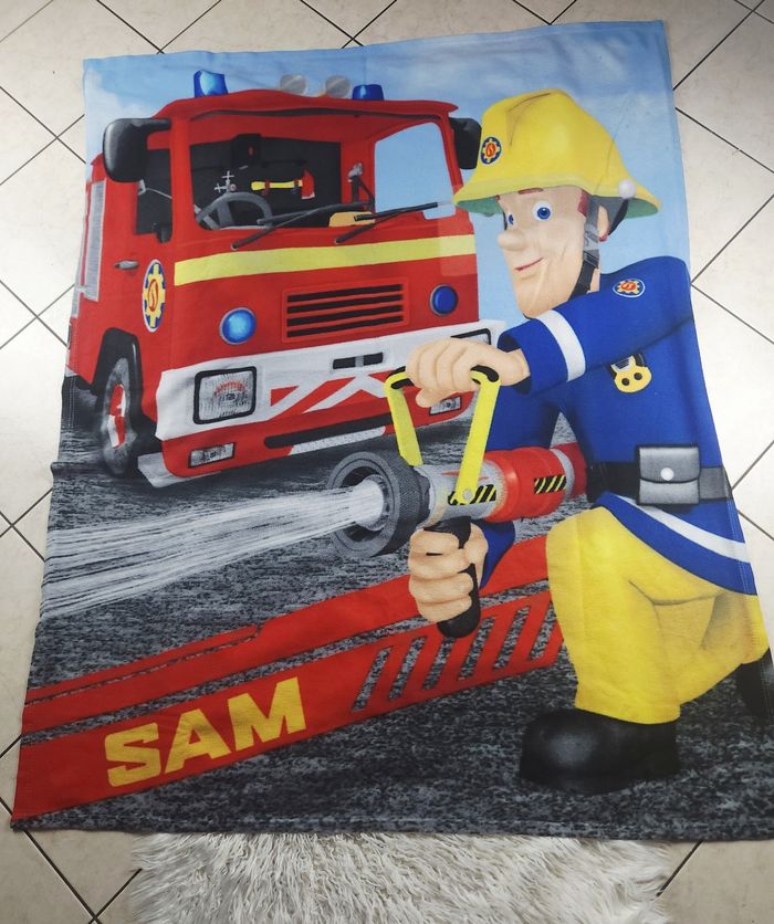 Lot coussin et plaid Sam le Pompier Fireman Sam 🎅 - photo numéro 4