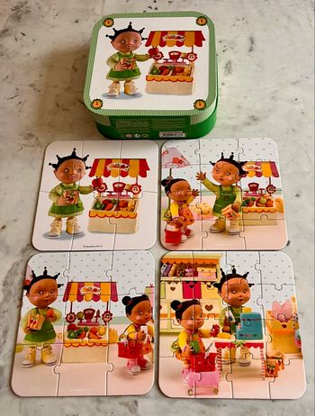 4 puzzles évolutifs les p’tites filles Janod