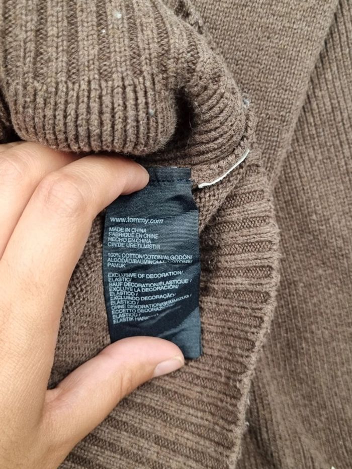 Veste zippée Tommy Hilfiger marron – Taille L Homme (mesures en photos) - photo numéro 9