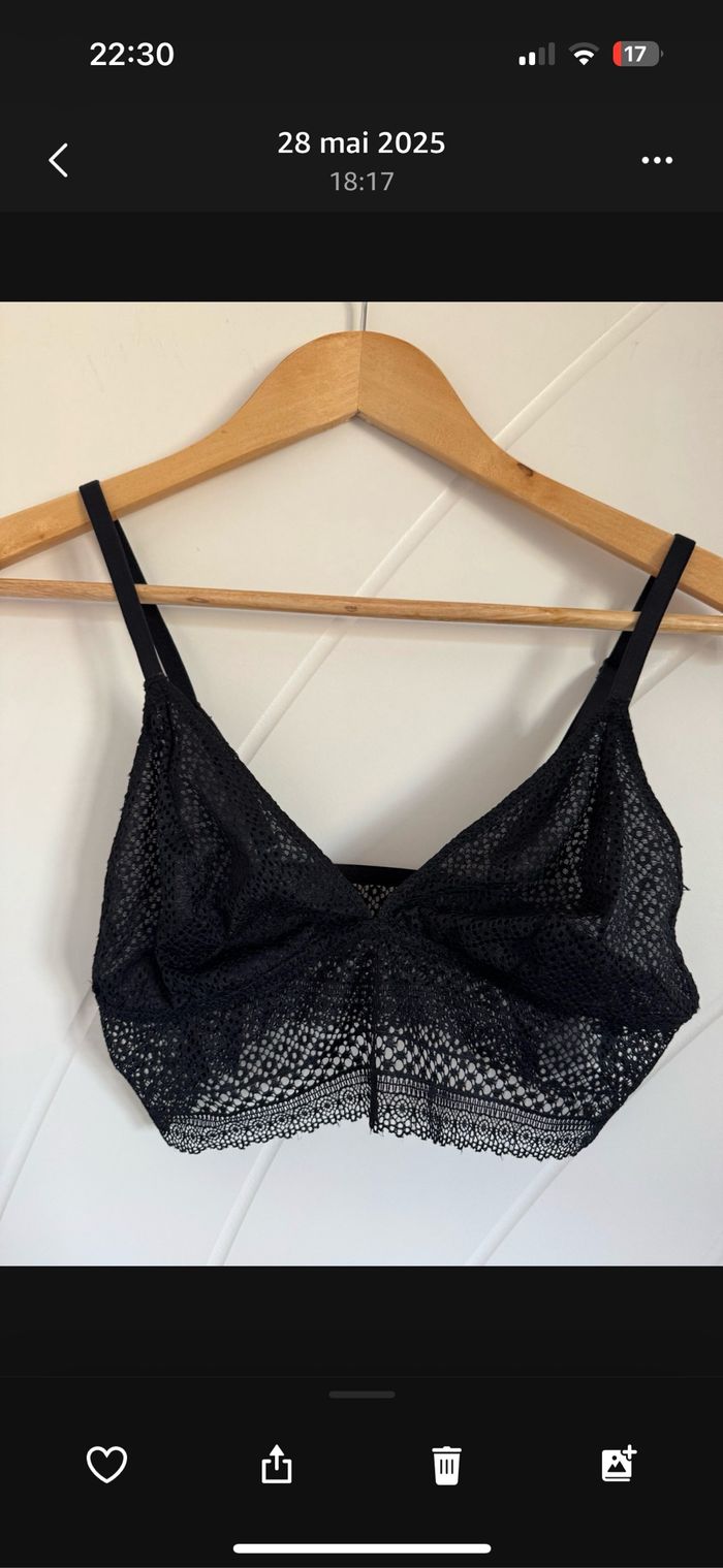 Soutien gorge à dentelle noir