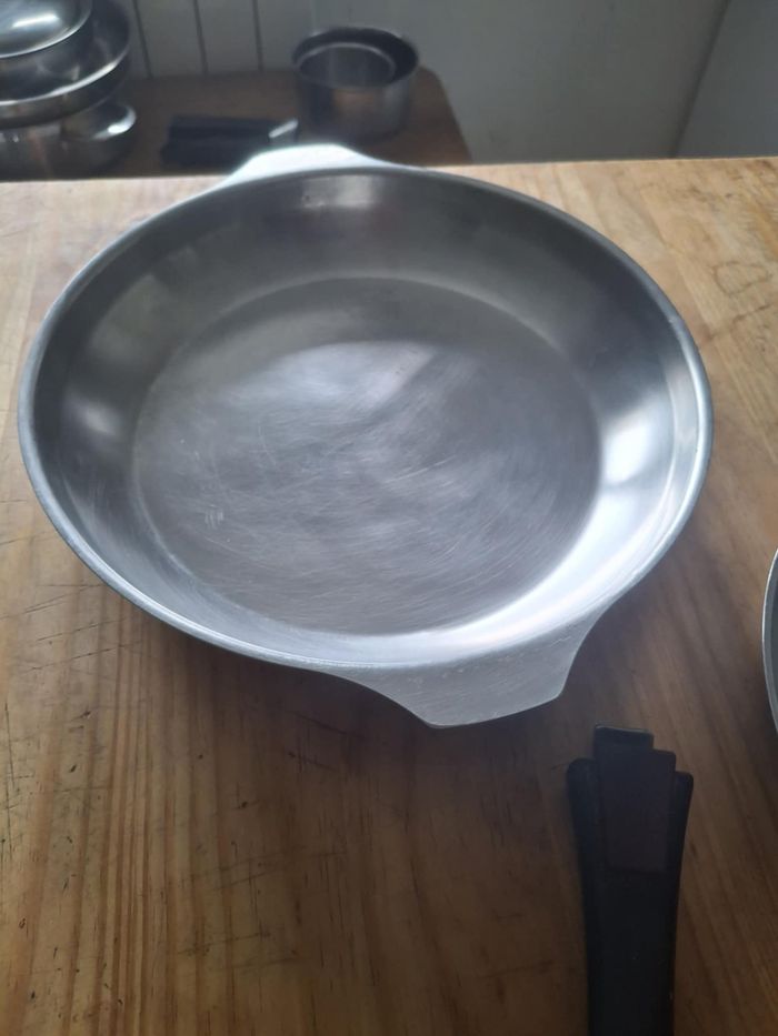 2 poêles triplinox Letang et Rémy en inox 18/10 et cuivre made in France - photo numéro 2