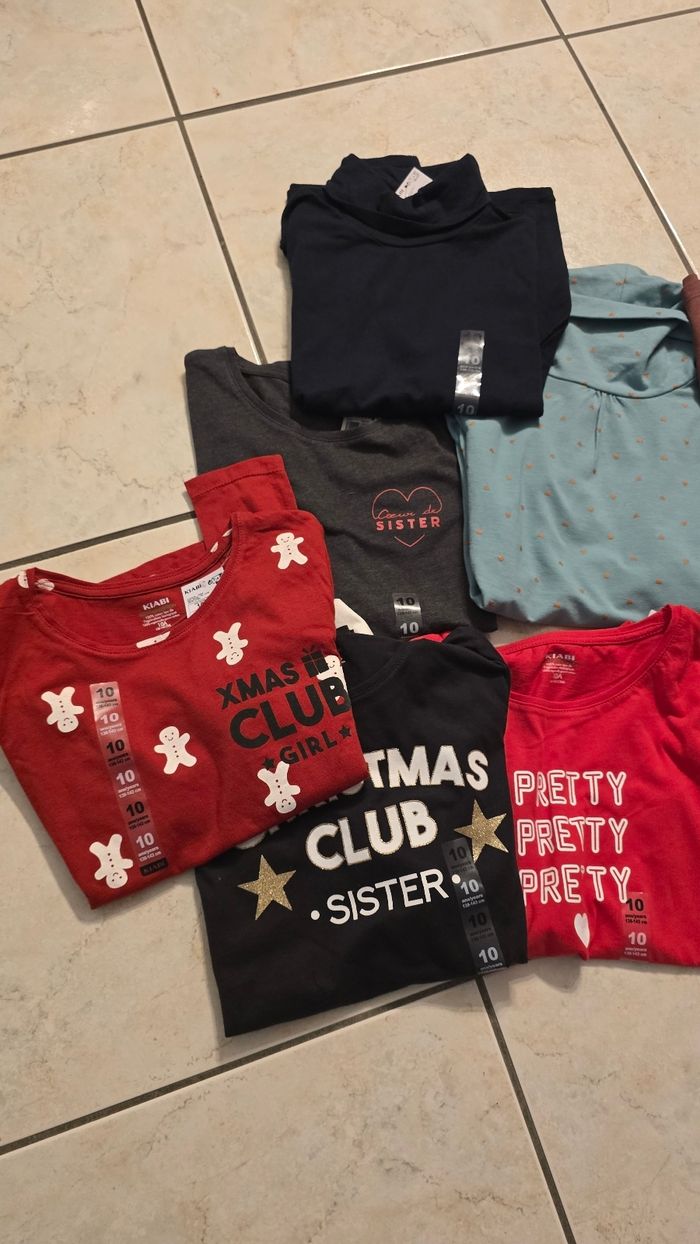 Neufs (non portés)😍🥰 superbe lot Tee-shirts ml et sous pulls 10 ans fille 🥰😍 - photo numéro 9