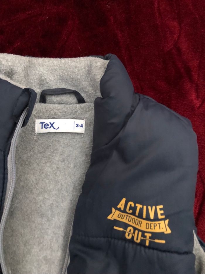 Doudoune sans manche marine doublé polaire gris - photo numéro 4