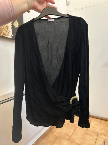 Chemise cache cœur noir taille M