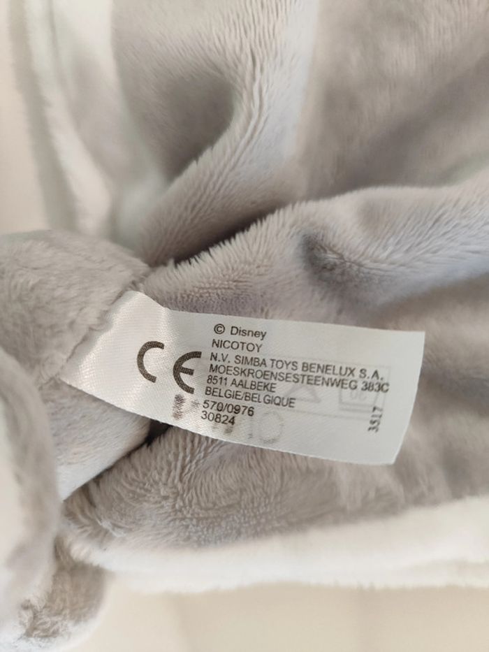 Doudou plat éléphant Dumbo Disney nicotoy - photo numéro 4
