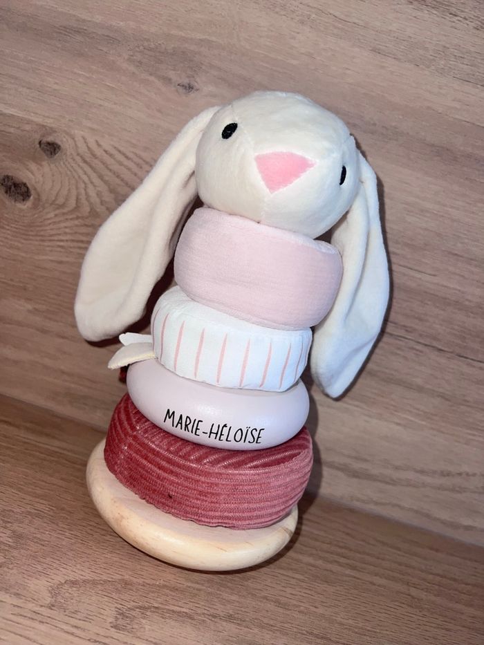 Tour à empiler bébé personnalisée/ jouets en bois personnalisés - photo numéro 5
