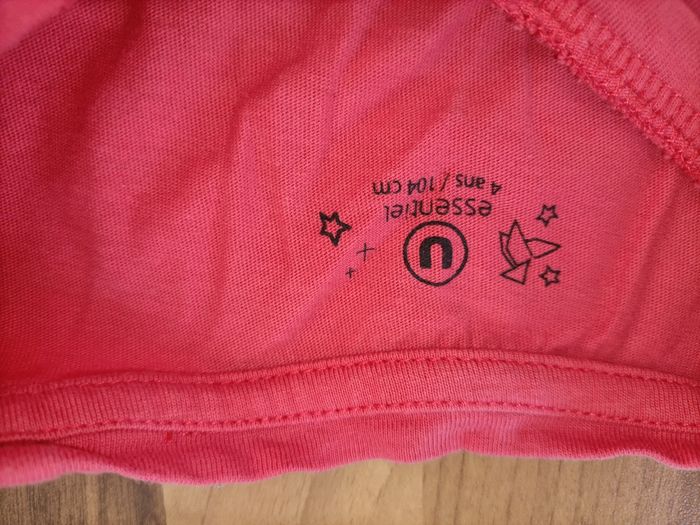 Tee-shirt manches longues rose chien 4 ans U Essentiel - photo numéro 6