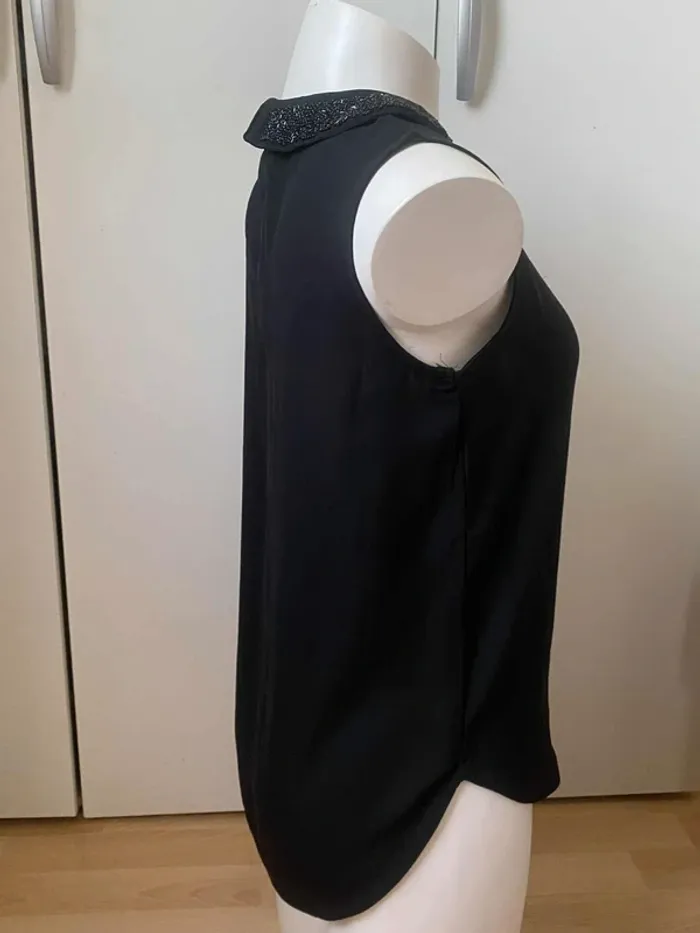 Blouse sans manches col claudine à perles 36 Kiabi - photo numéro 5