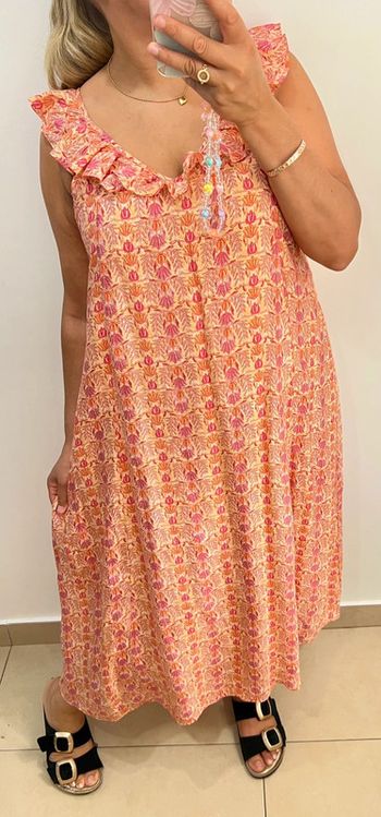 Robe longue fluide avec volant Taille 36-38