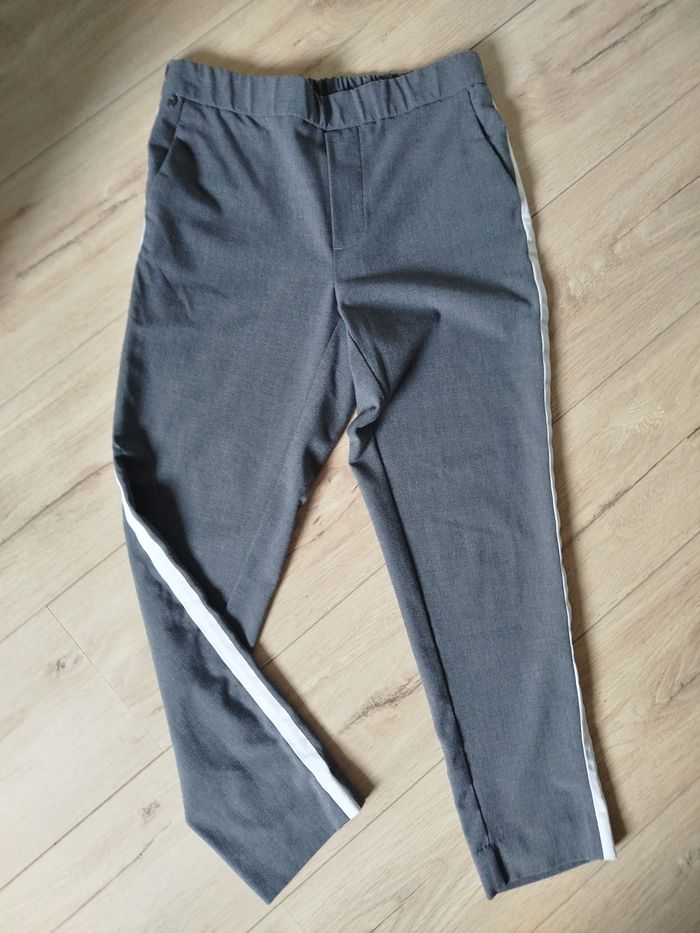 Pantalon Chino gris bande blanche Bonobo 38 - photo numéro 3