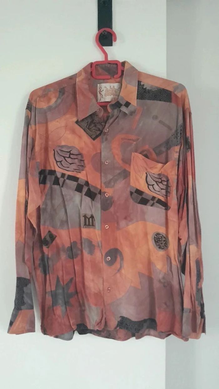 Chemise vintage orangée